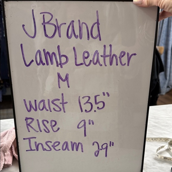 J Brand Black 100% Lamb Leather Pull On High Rise Skinny Pant Legging M - Picture 2 of 10